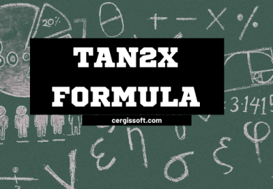 Mathematical formula for tan(2x) showing the double angle identity