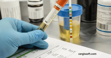 Medical professional conducting a drug testing procedure in a laboratory